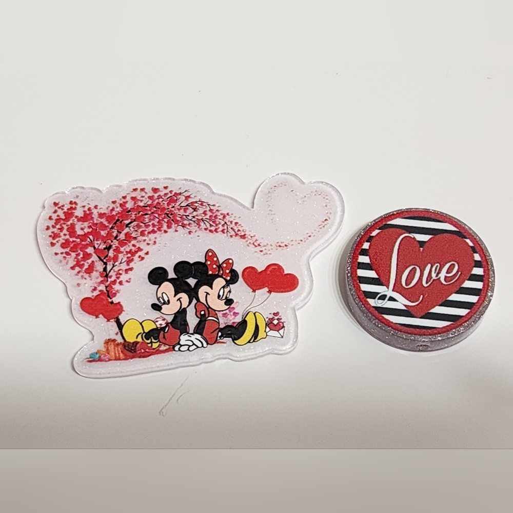 Flatback Mouse‎ Valentine Focal Beads Acrylic Badge Keychain Crafts Bag Clip